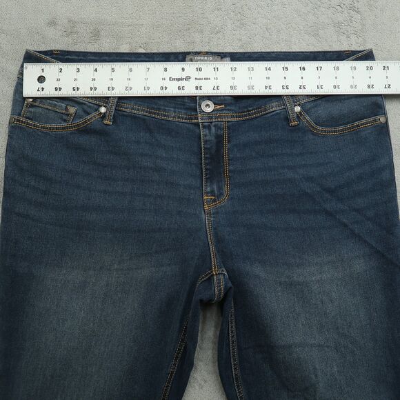 Torrid Jeans Women's Size 20R Blue Mid-Rise Luxe Slim Boot Denim 30" Inseam - Picture 15 of 16